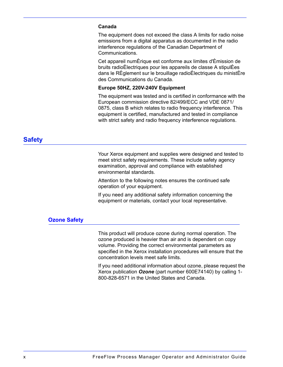 Safety | Xerox 701P47169 User Manual | Page 10 / 308