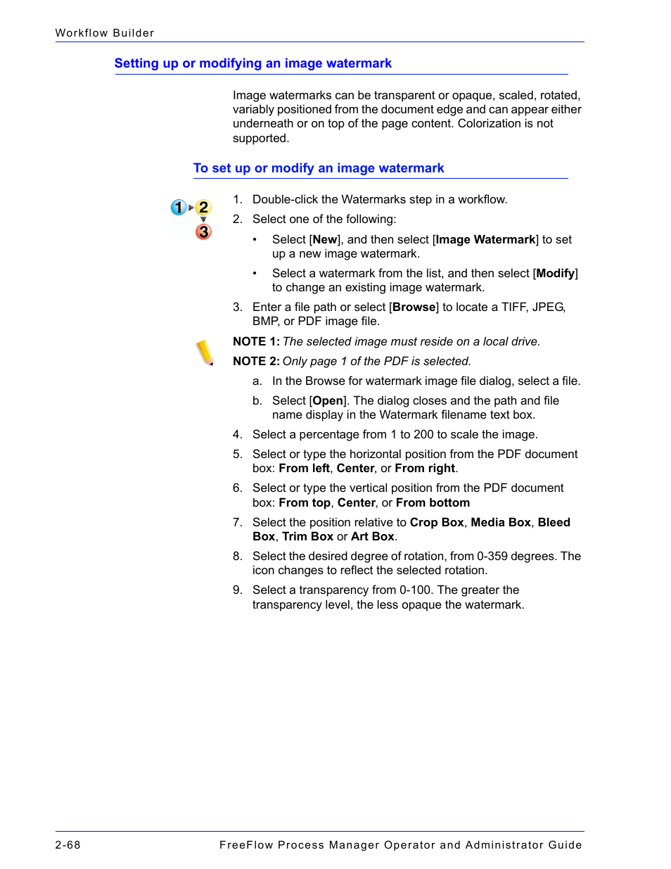 Setting up or modifying an image watermark -68 | Xerox 701P47169 User Manual | Page 120 / 308