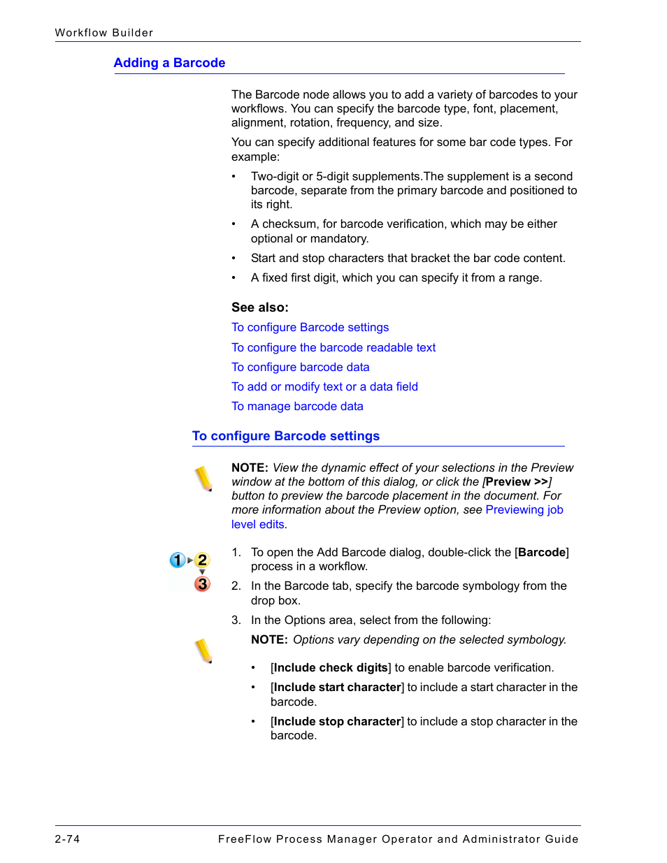 Adding a barcode -74 | Xerox 701P47169 User Manual | Page 126 / 308