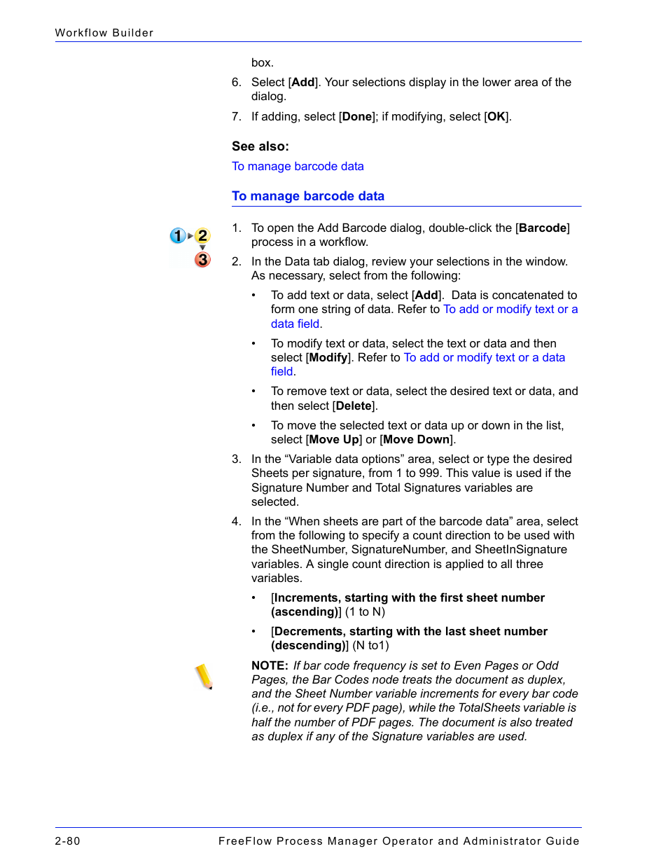 To manage barcode data | Xerox 701P47169 User Manual | Page 132 / 308