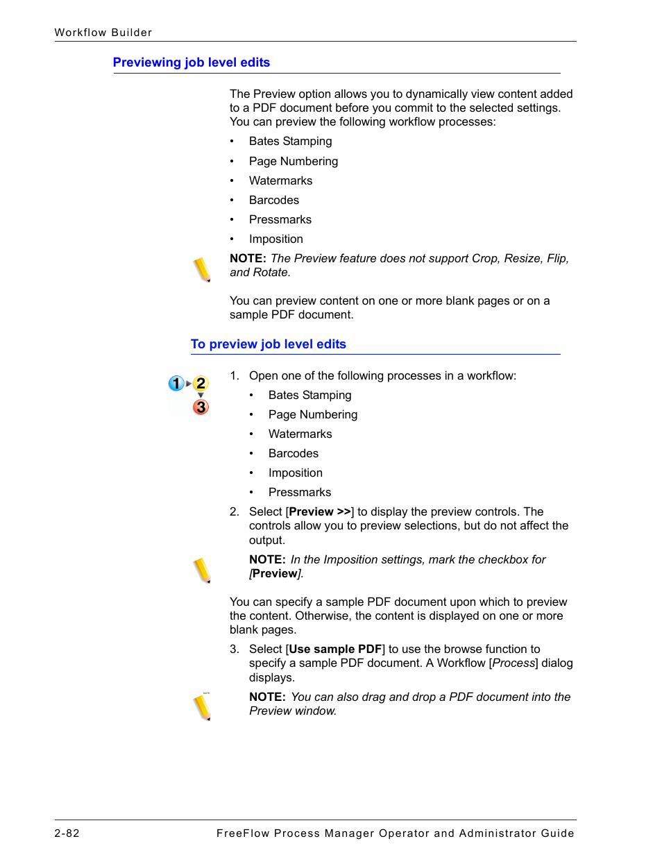 Previewing job level edits -82, Previewing job level edits, Previewing job | Level edits | Xerox 701P47169 User Manual | Page 134 / 308