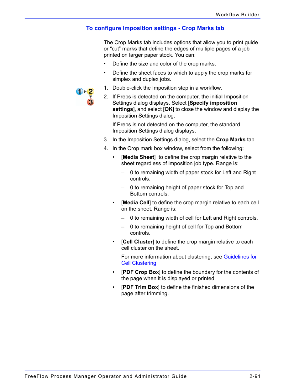 To configure imposition settings - crop marks tab | Xerox 701P47169 User Manual | Page 143 / 308