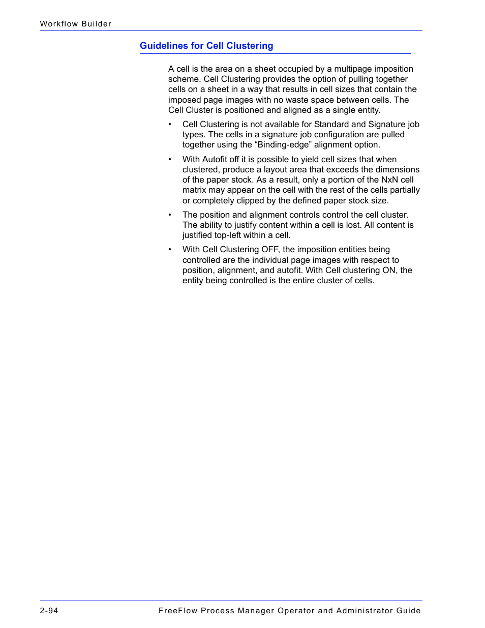 Guidelines for cell clustering | Xerox 701P47169 User Manual | Page 146 / 308