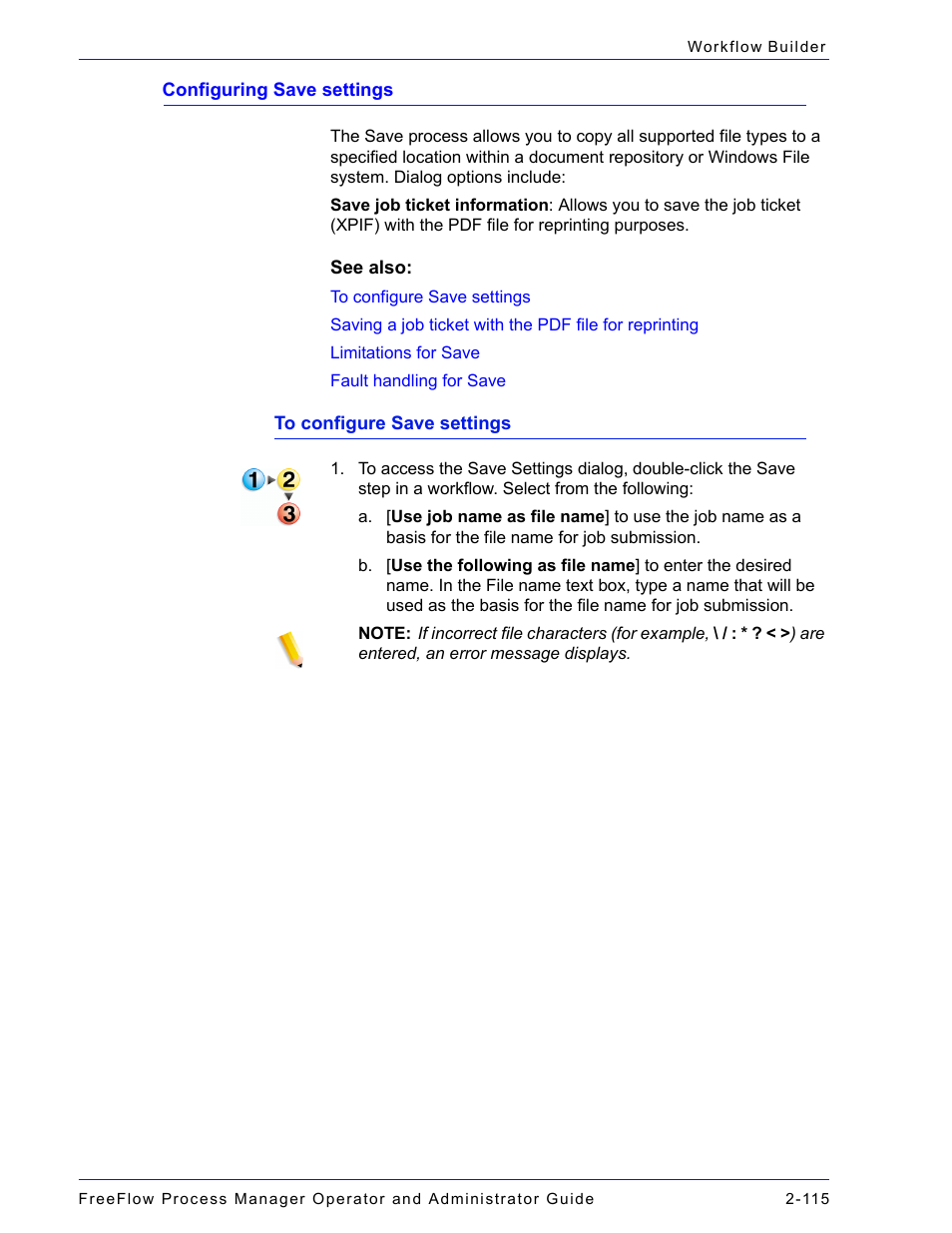 Configuring save settings -115 | Xerox 701P47169 User Manual | Page 167 / 308