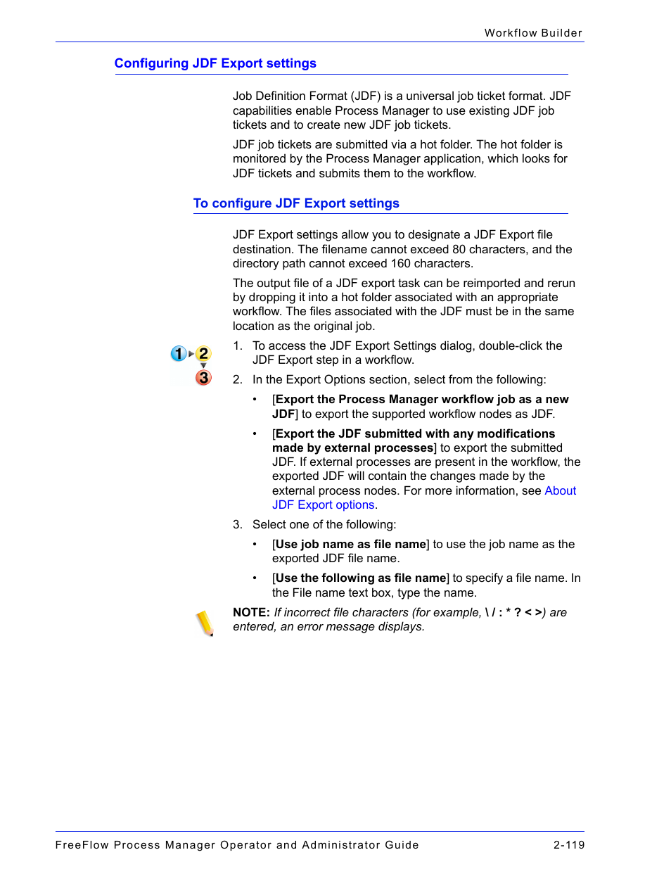 Configuring jdf export settings -119 | Xerox 701P47169 User Manual | Page 171 / 308