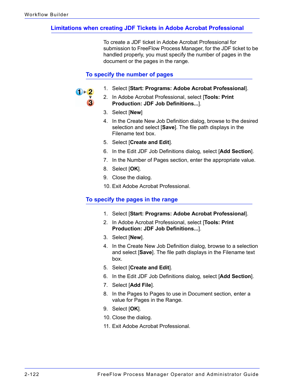 Limitations when creating jdf tickets in, Adobe acrobat professional -122 | Xerox 701P47169 User Manual | Page 174 / 308