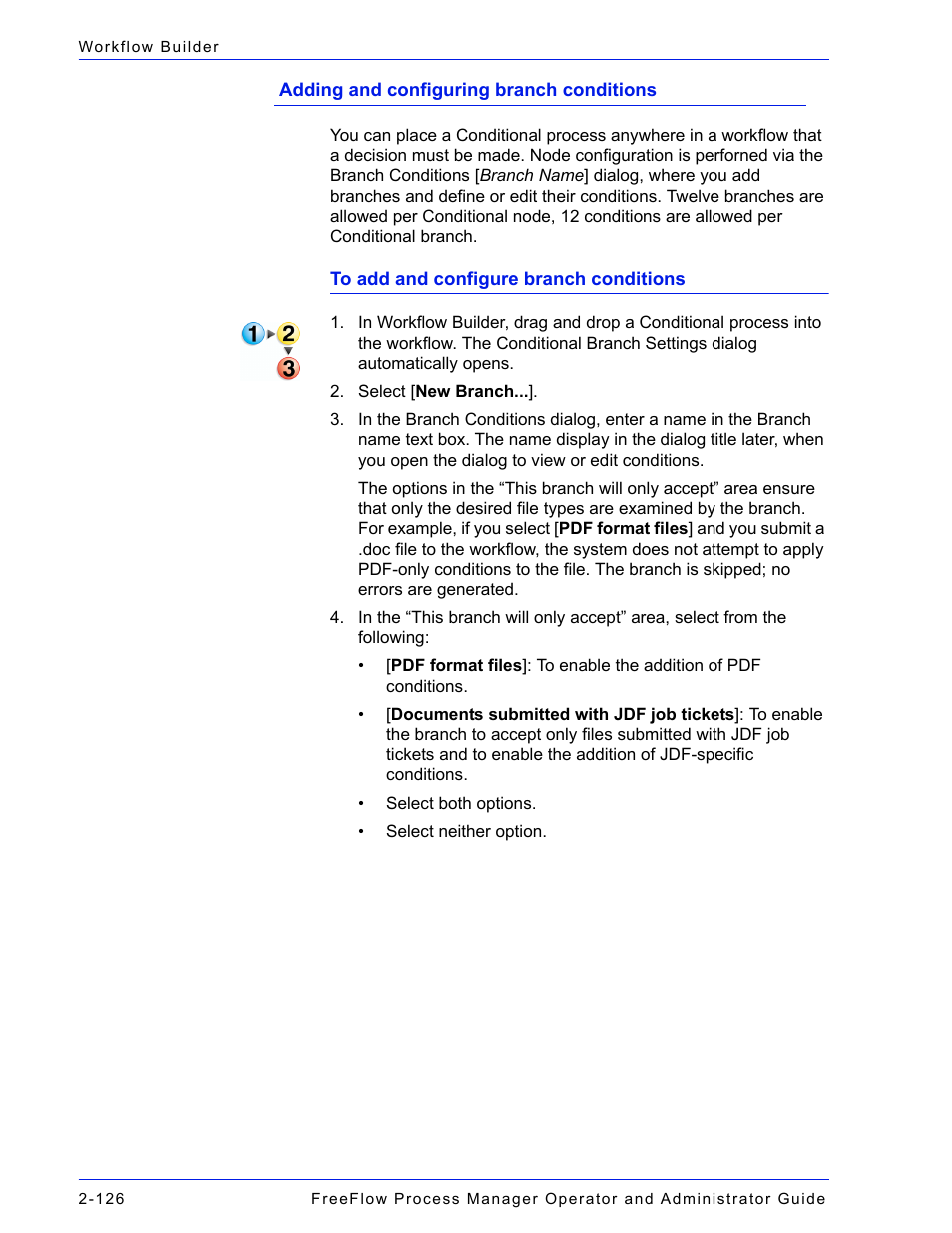 Adding and configuring branch conditions | Xerox 701P47169 User Manual | Page 178 / 308