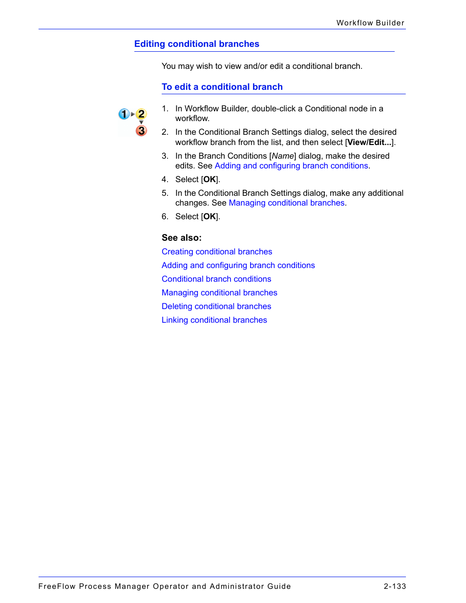 Editing conditional branches | Xerox 701P47169 User Manual | Page 185 / 308