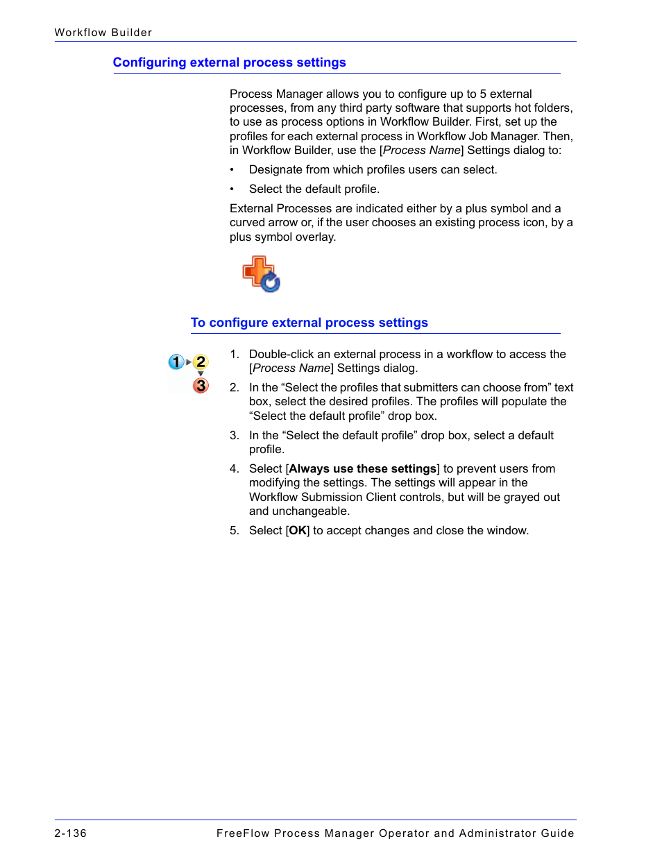 Configuring external process settings -136 | Xerox 701P47169 User Manual | Page 188 / 308