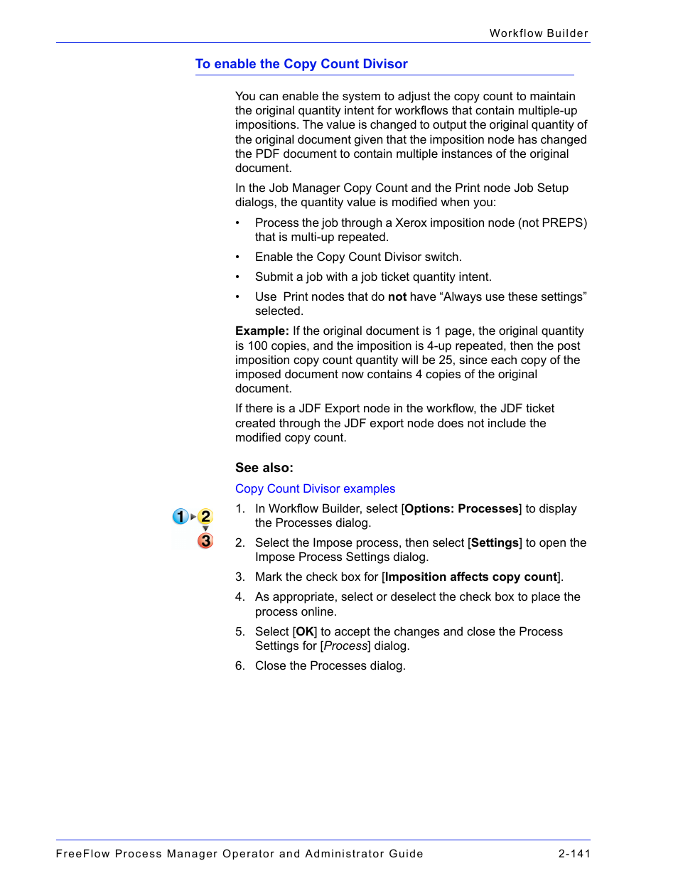 Enable the copy count divisor | Xerox 701P47169 User Manual | Page 193 / 308