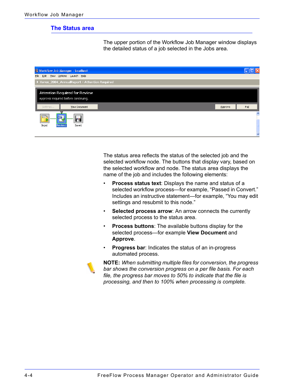 The status area -4 | Xerox 701P47169 User Manual | Page 264 / 308