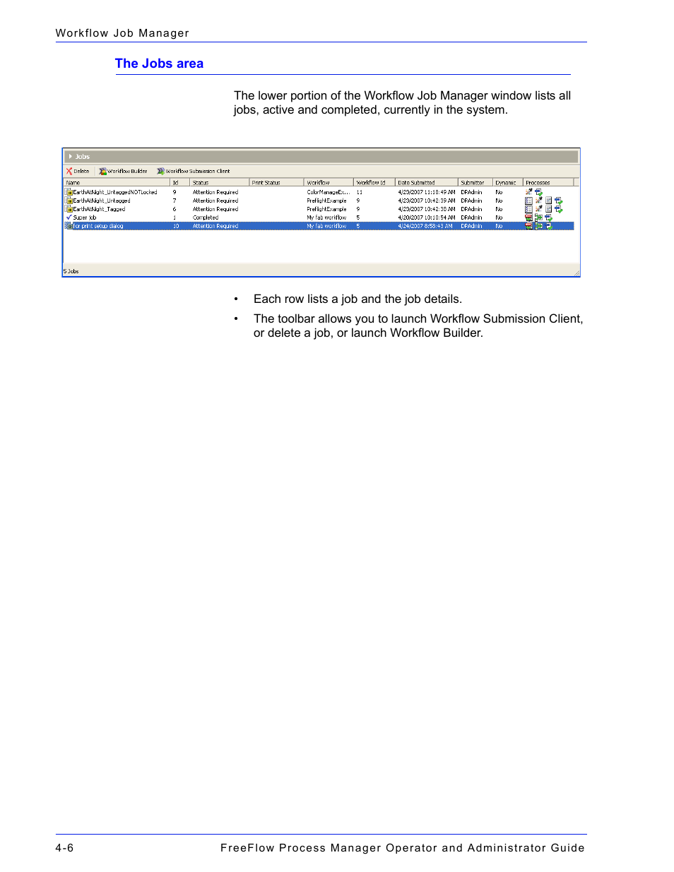 The jobs area -6 | Xerox 701P47169 User Manual | Page 266 / 308