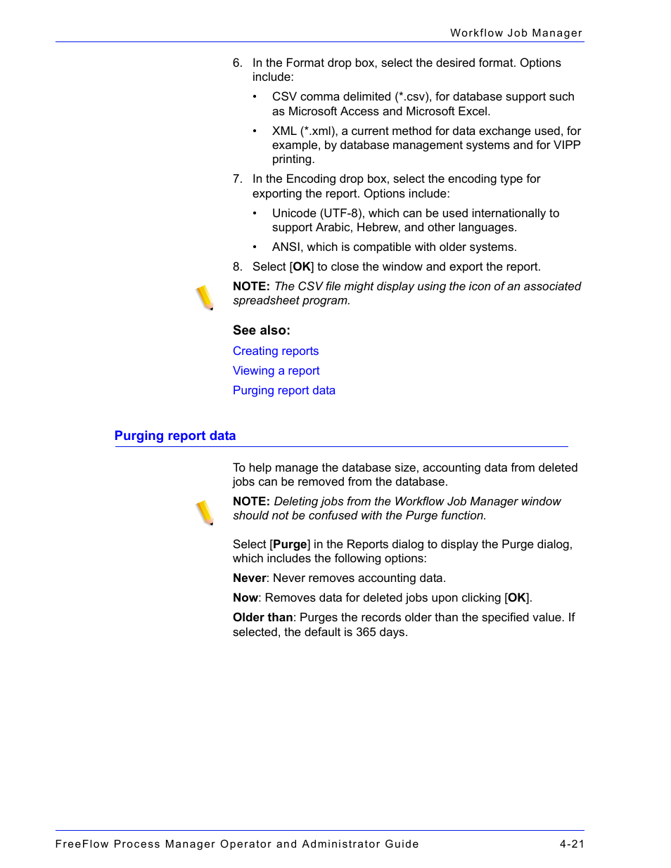 Purging report data -21 | Xerox 701P47169 User Manual | Page 281 / 308