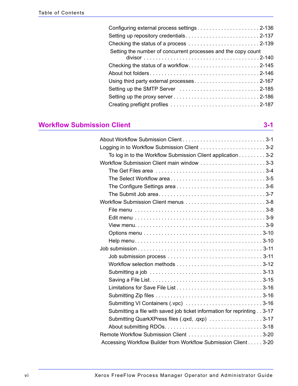 Workflow submission client 3-1 | Xerox 701P47169 User Manual | Page 6 / 308