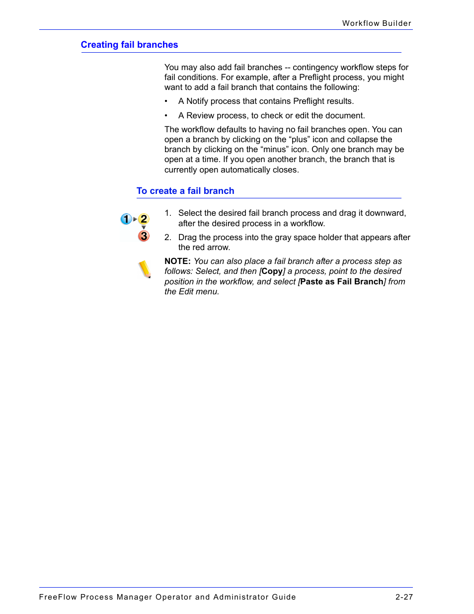 Creating fail branches -27 | Xerox 701P47169 User Manual | Page 79 / 308