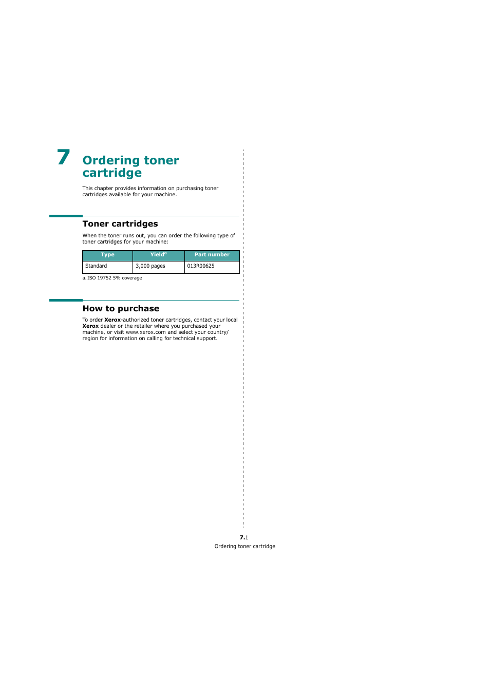 Ordering toner cartridge, Toner cartridges, How to purchase | Toner cartridges how to purchase | Xerox 3119 User Manual | Page 31 / 86