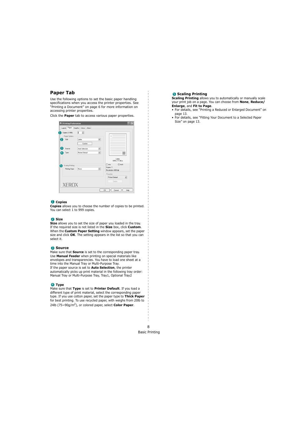 Paper tab | Xerox 3119 User Manual | Page 61 / 86
