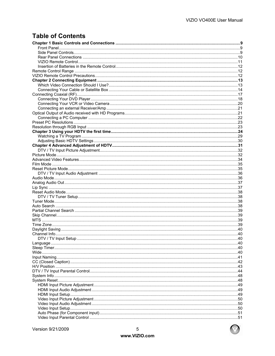 Xerox VO400E User Manual | Page 5 / 65