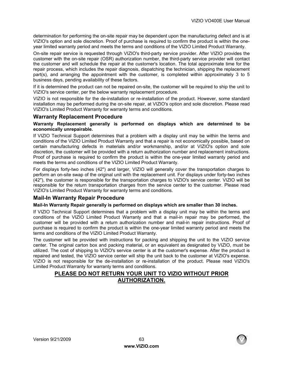 Xerox VO400E User Manual | Page 63 / 65