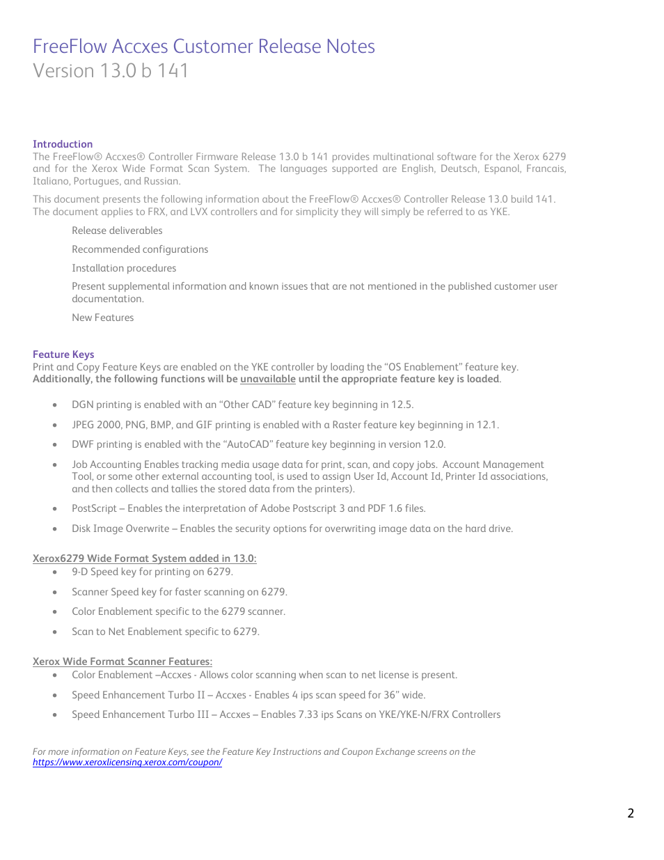 Xerox FREEFLOW ACCXES 13.0 B 141 User Manual | Page 2 / 16
