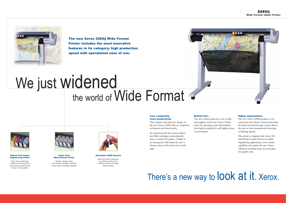 Widened, We just, Wide format | Look at it, The world of, There’s a new way to, Xerox | Xerox 2260ij User Manual | Page 2 / 2
