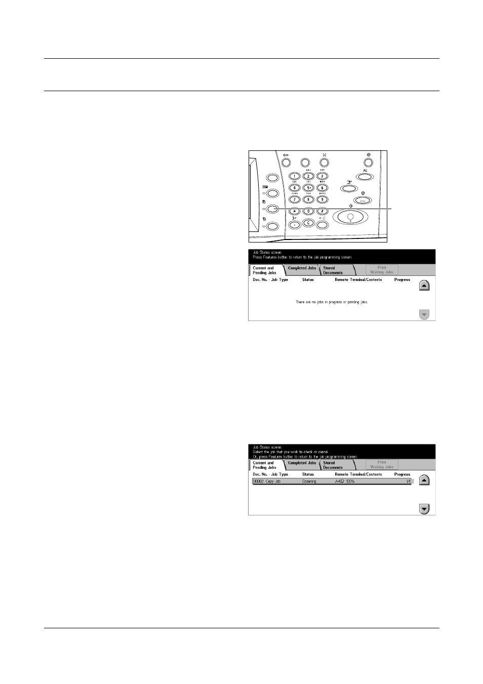Job status | Xerox WorkCentrePro User Manual | Page 20 / 168