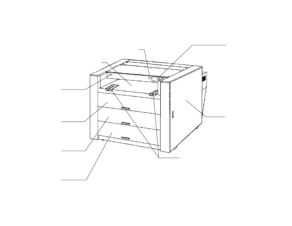 Printer overview, Front view | Xerox XES 8855 User Manual | Page 11 / 44