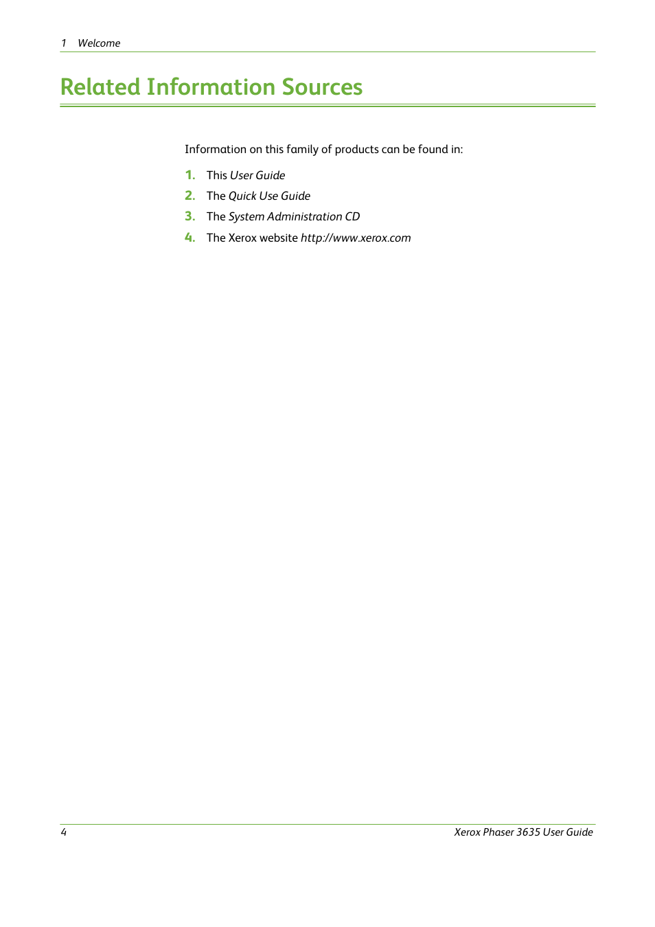 Related information sources | Xerox Phaser 3635 User Manual | Page 10 / 228