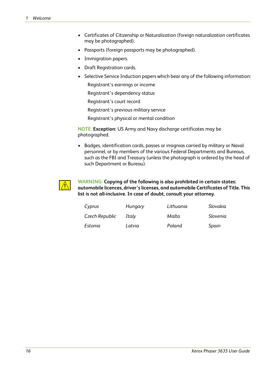 Xerox Phaser 3635 User Manual | Page 22 / 228
