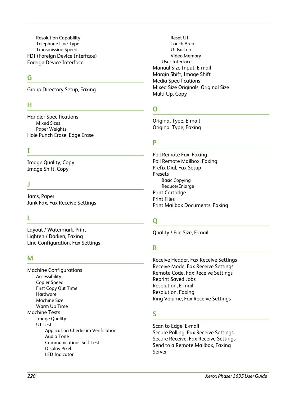 Xerox Phaser 3635 User Manual | Page 226 / 228