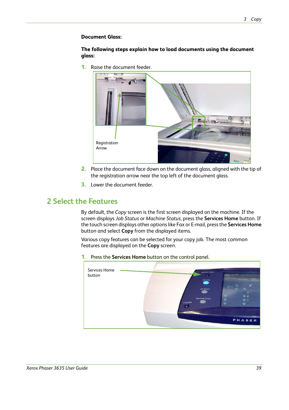 2 select the features | Xerox Phaser 3635 User Manual | Page 45 / 228
