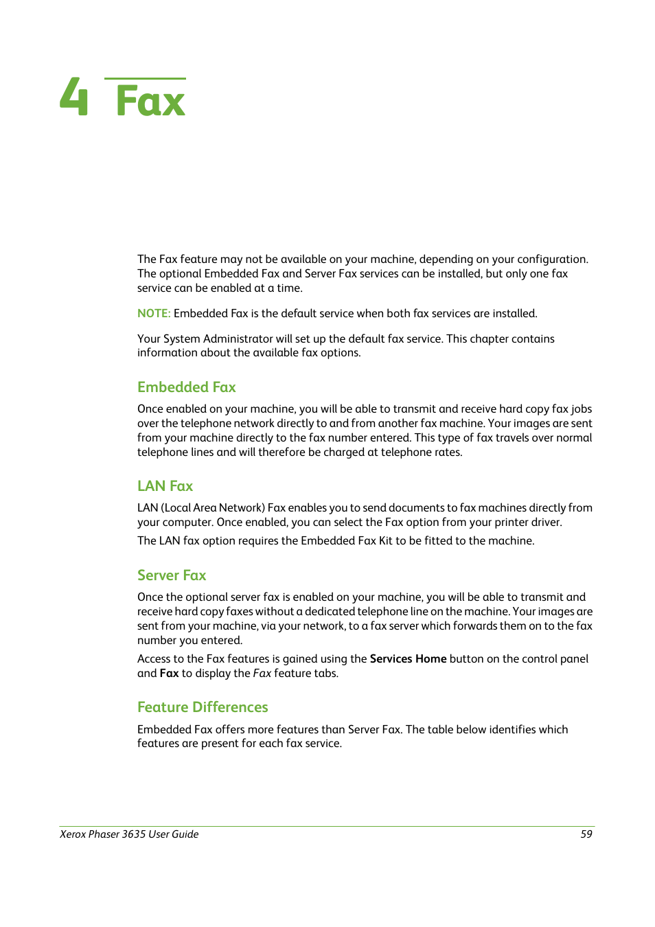 4 fax | Xerox Phaser 3635 User Manual | Page 65 / 228