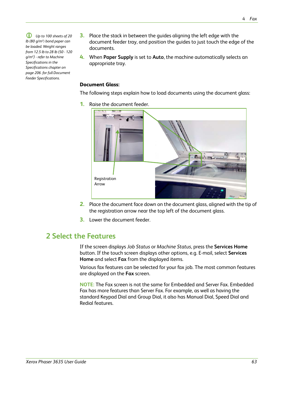 2 select the features | Xerox Phaser 3635 User Manual | Page 69 / 228