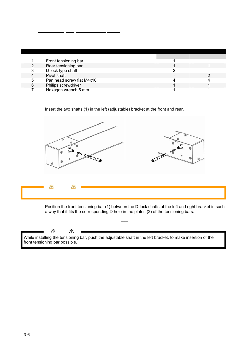 3 installing the tensioning bars | Xerox 83xx User Manual | Page 20 / 44