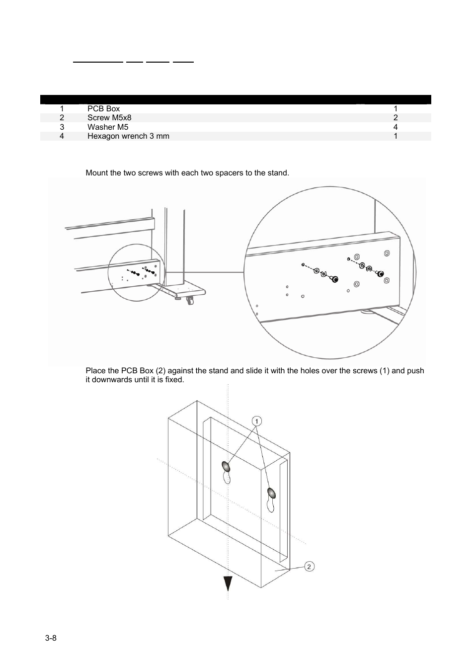 4 mounting the pcb box | Xerox 83xx User Manual | Page 22 / 44