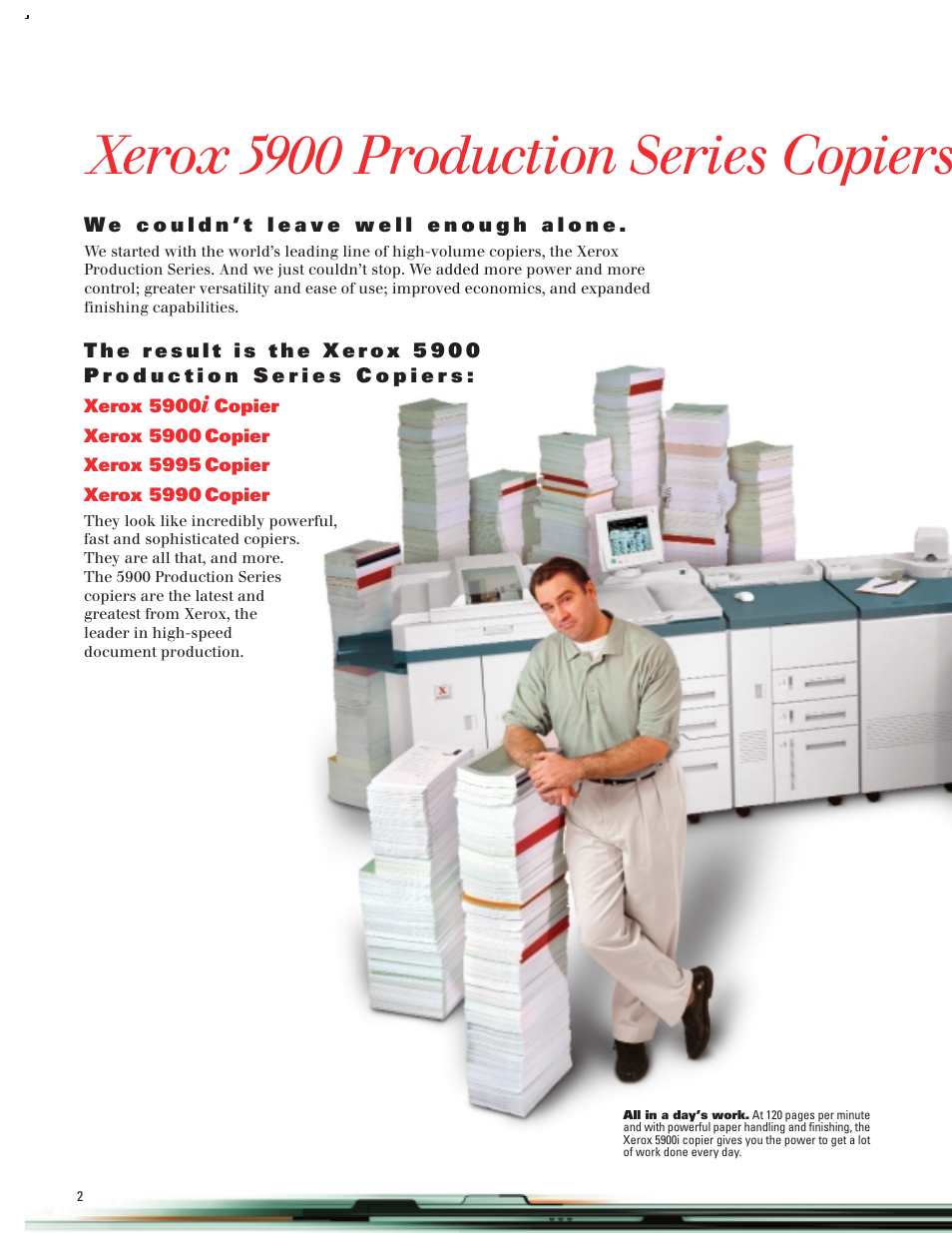 Xerox 5900 production series copiers | Xerox 5900 User Manual | Page 2 / 8