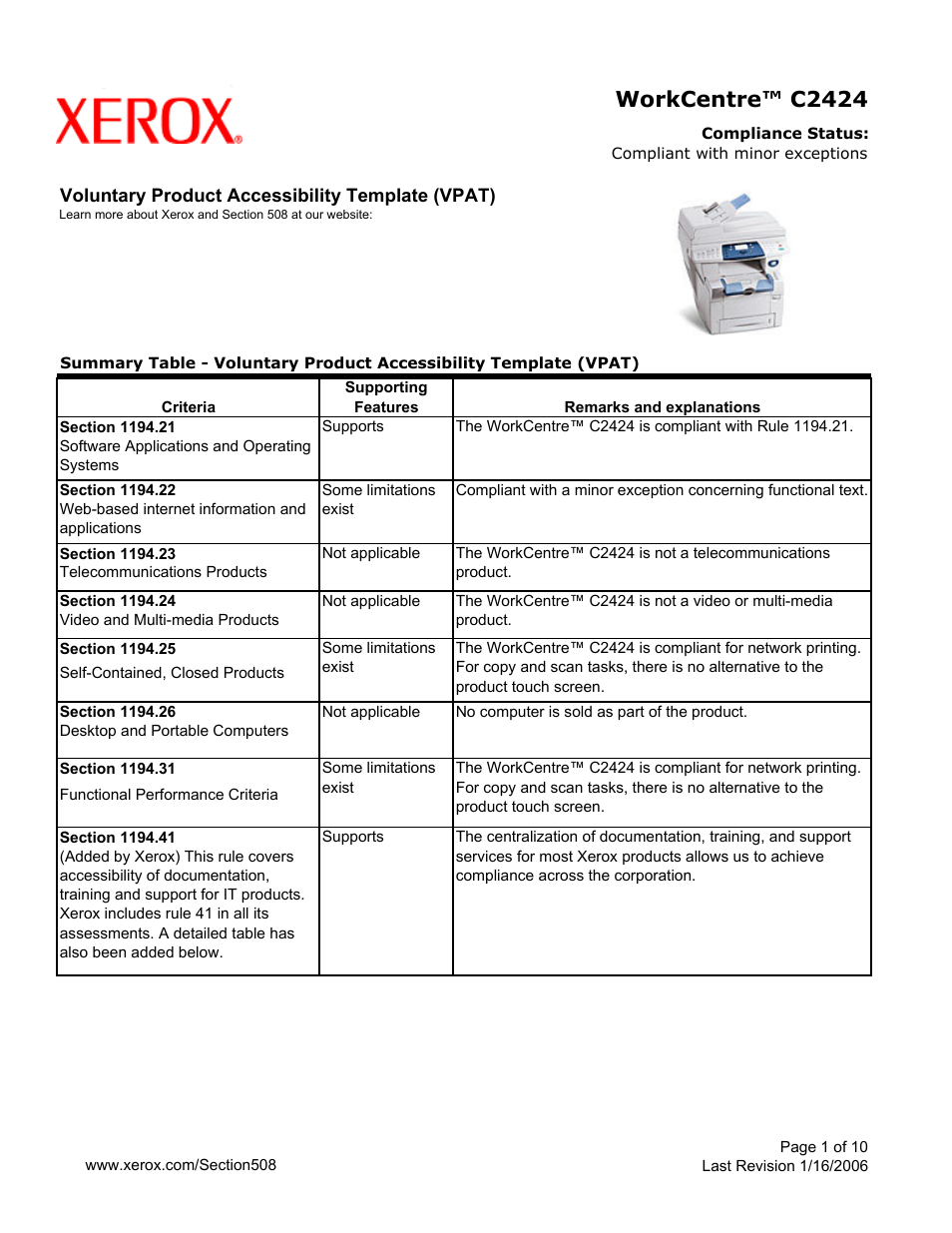 Xerox C2424 User Manual | 10 pages