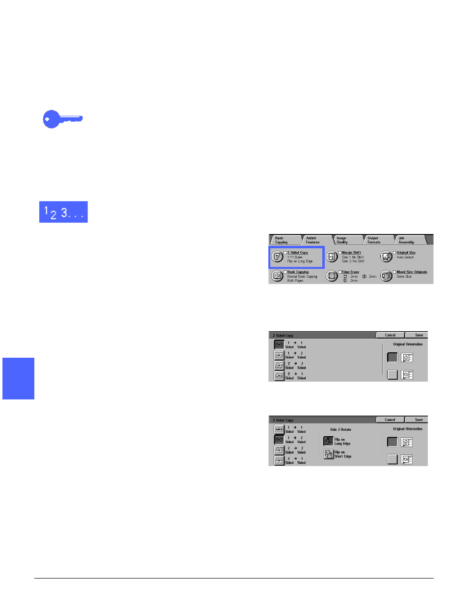 2 sided copying, Using the 2 sided copying feature | Xerox 50 User Manual | Page 100 / 284