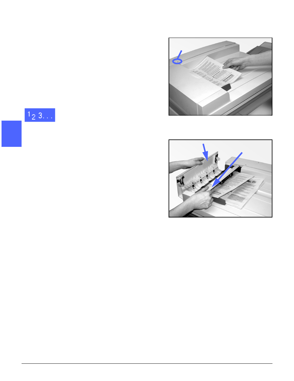 Clearing a document jam | Xerox 50 User Manual | Page 214 / 284