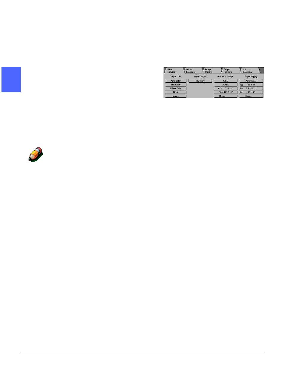Feature tabs | Xerox 50 User Manual | Page 42 / 284