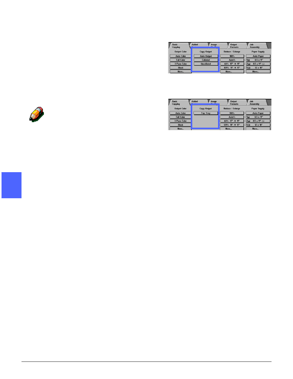 Copy output | Xerox 50 User Manual | Page 80 / 284