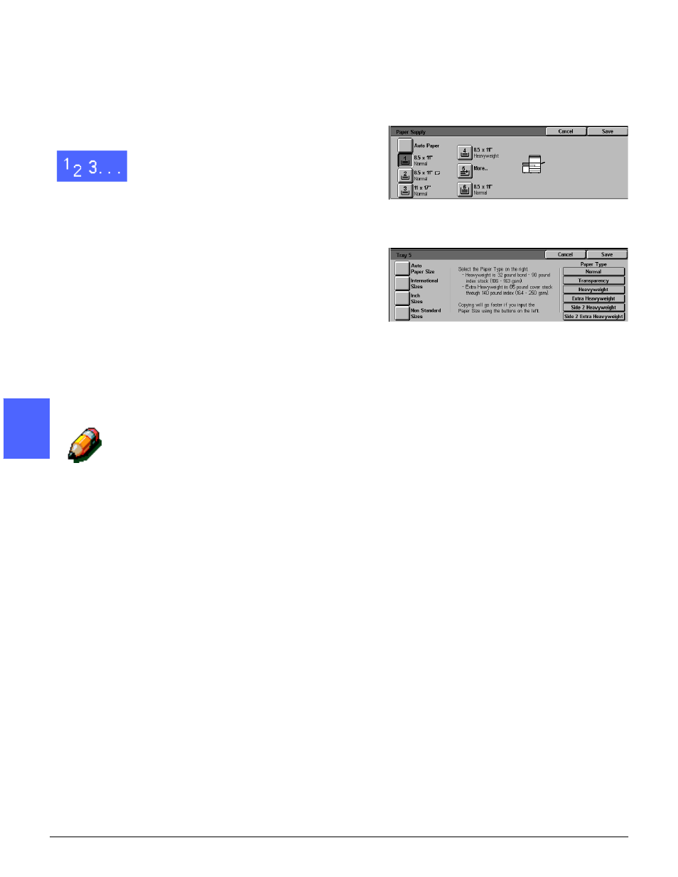 Programming the paper supply for tray 5 | Xerox 50 User Manual | Page 94 / 284