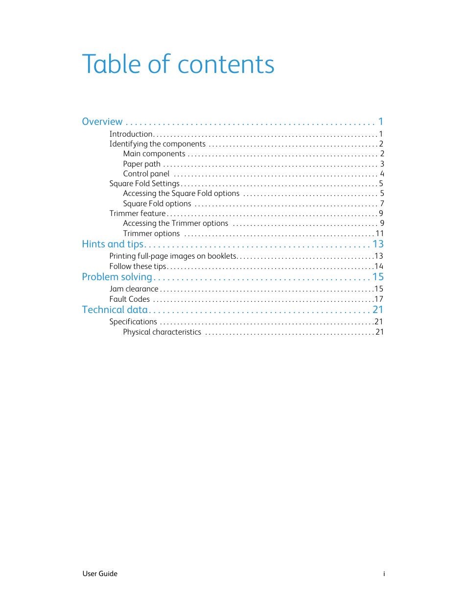 Xerox SquareFold Trimmer User Manual | Page 3 / 28