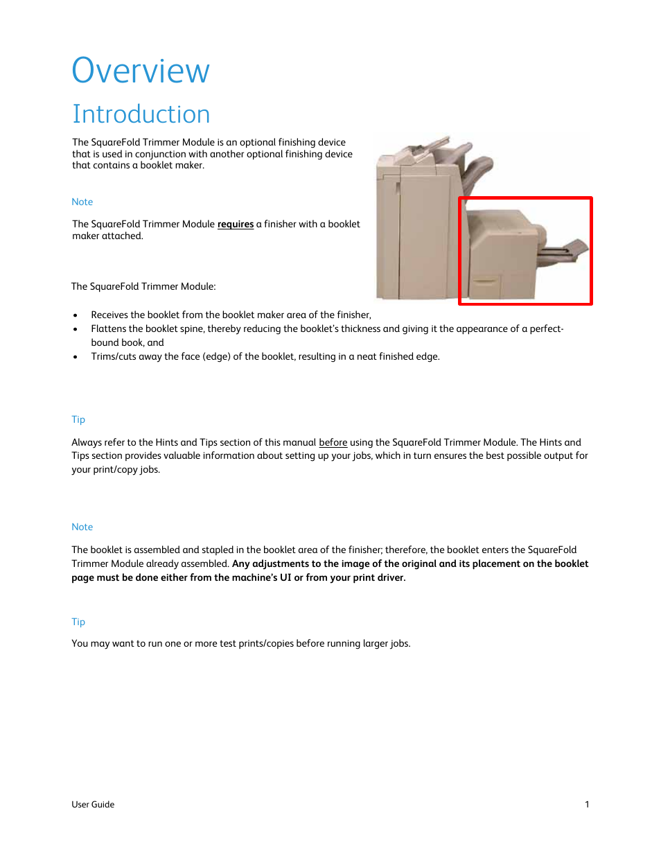 Xerox SquareFold Trimmer User Manual | Page 5 / 28