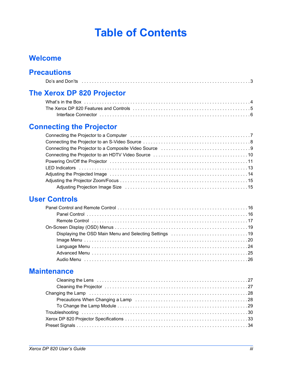 Xerox DP 820 User Manual | Page 4 / 44