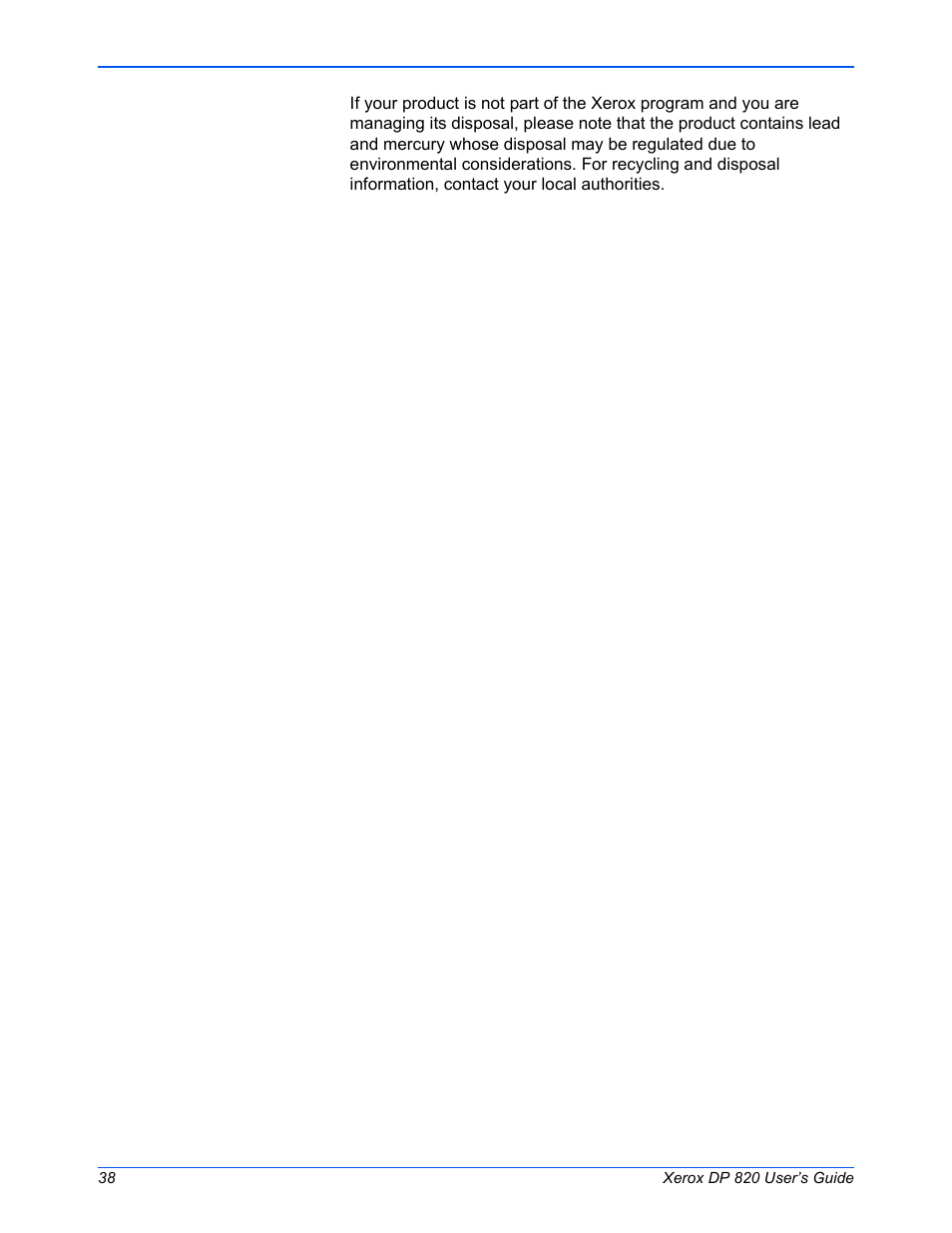 Xerox DP 820 User Manual | Page 43 / 44