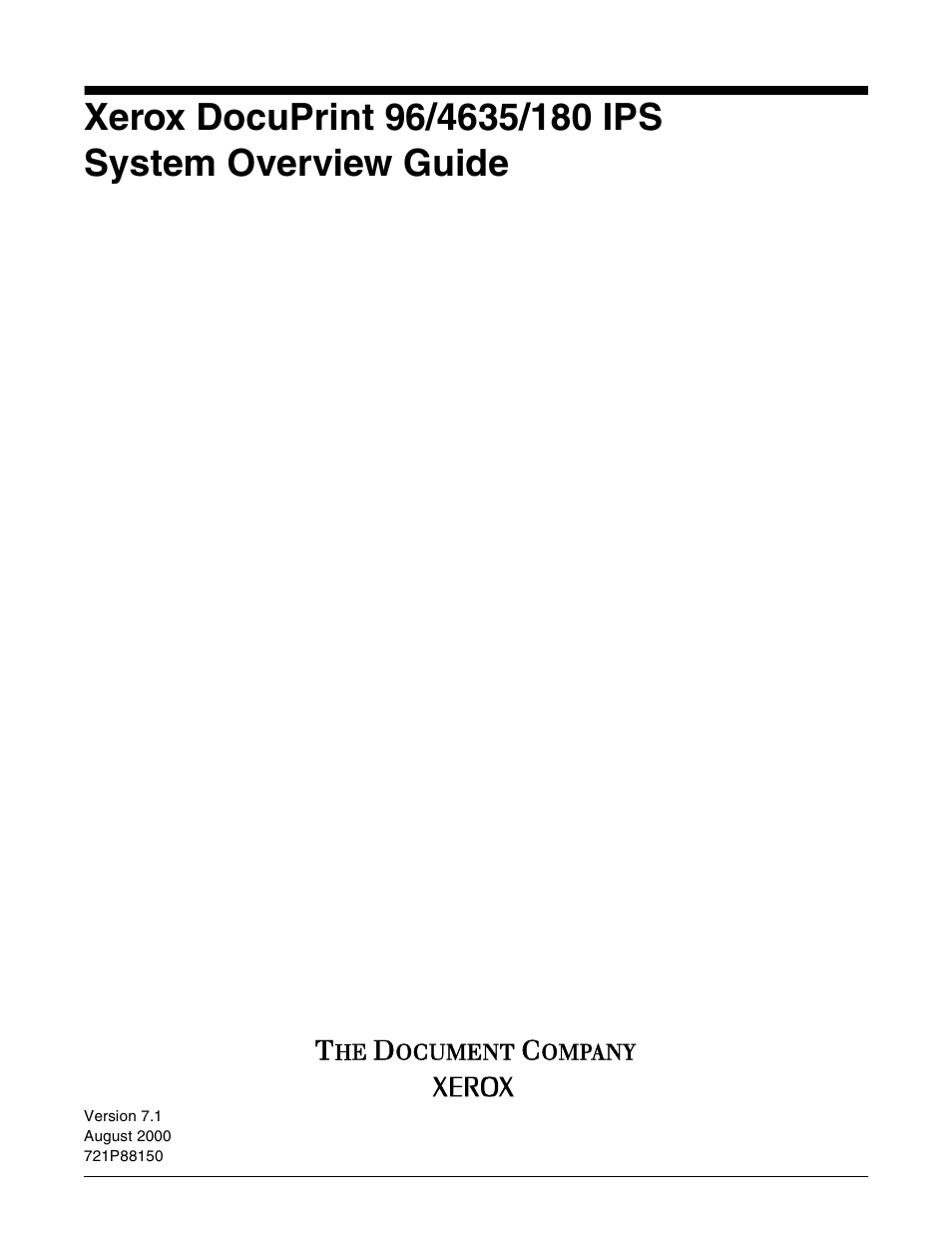 Xerox 96 User Manual | 101 pages