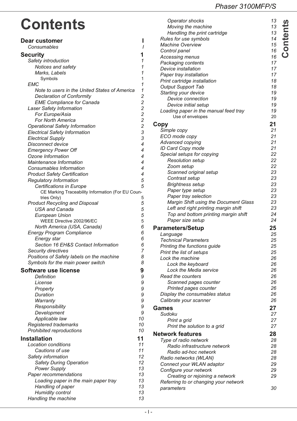 Xerox Phaser 3100MFP/S User Manual | Page 3 / 56