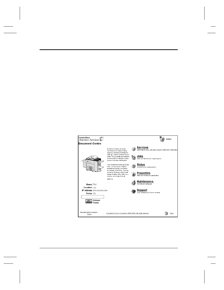 Internet services interface features | Xerox 480 ST User Manual | Page 114 / 322