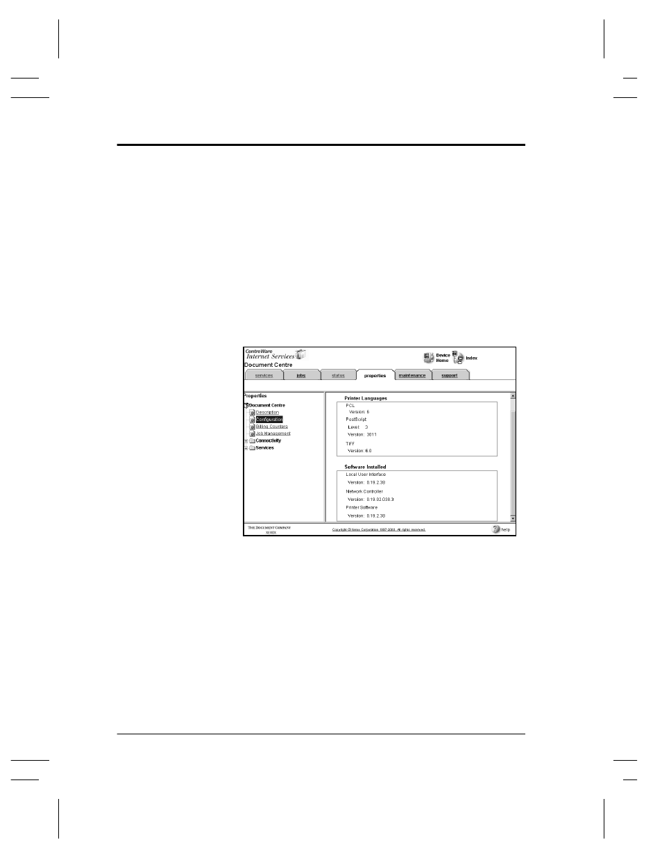 Configuration | Xerox 480 ST User Manual | Page 148 / 322